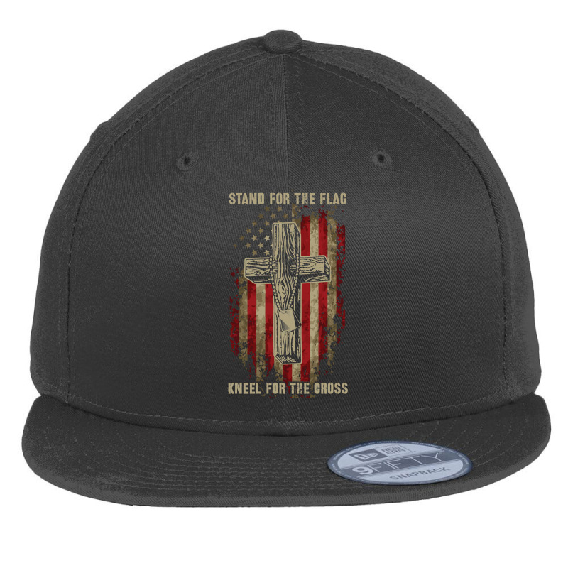 Veteran Veterans Day Stand For The Flag Kneel For The Cross 432 Navy S Flat Bill Snapback Cap by circularflap | Artistshot