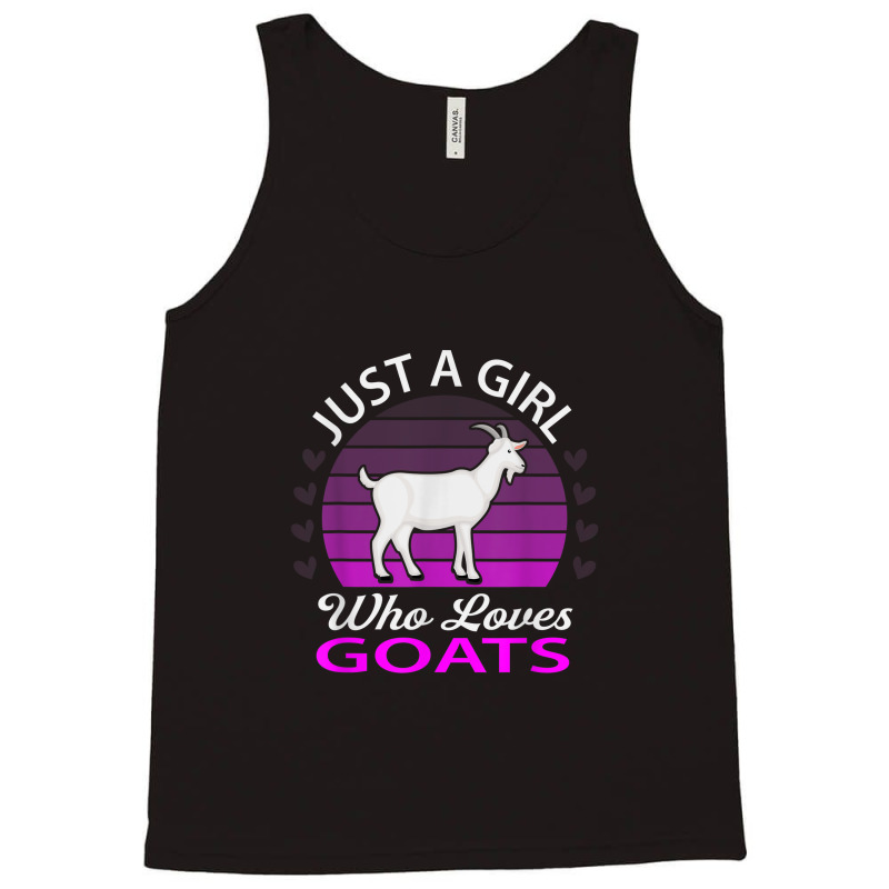 Just A Girl Who Loves Goat Farm Animal Tank Top by Yuh2105 | Artistshot