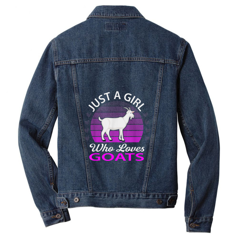 Just A Girl Who Loves Goat Farm Animal Men Denim Jacket by Yuh2105 | Artistshot