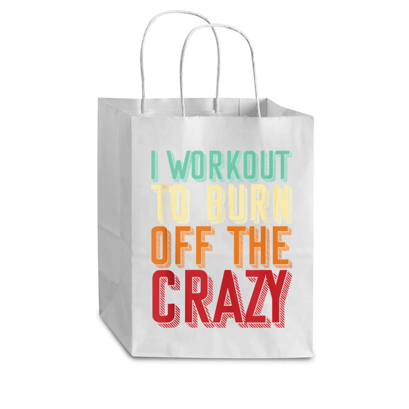 Weightlifters I Workout To Burn Off The Crazy Workout Tank Top Cub Paper Bag - 8 X 4 1/2 X 10 1/4 | Artistshot