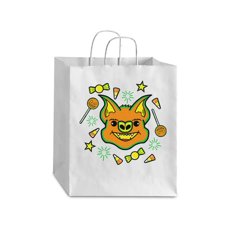 Halloween T  Shirt Halloween Bat Loves Candy T  Shirt Debie Paper Bag - 10 X 5 X 13 | Artistshot