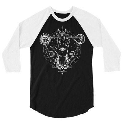 All Seeing Eye Mystic T Shirt Blackcraft Clothing Gift 3/4 Sleeve Shirt Designed By Phuongvu