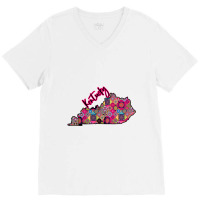 Pink Kentucky V-neck Tee | Artistshot