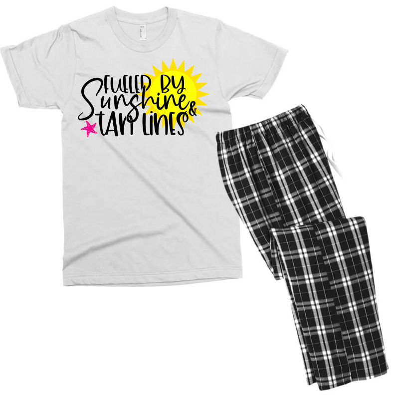 Fueled By Sunshine & Tan Lines Men's T-shirt Pajama Set | Artistshot