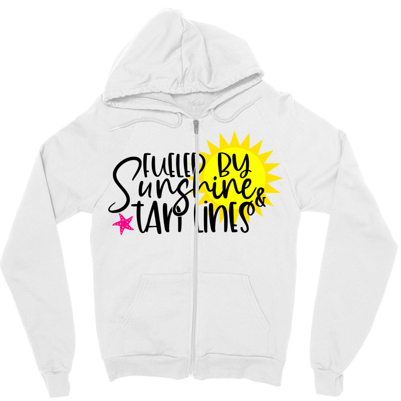 Fueled By Sunshine & Tan Lines Zipper Hoodie | Artistshot