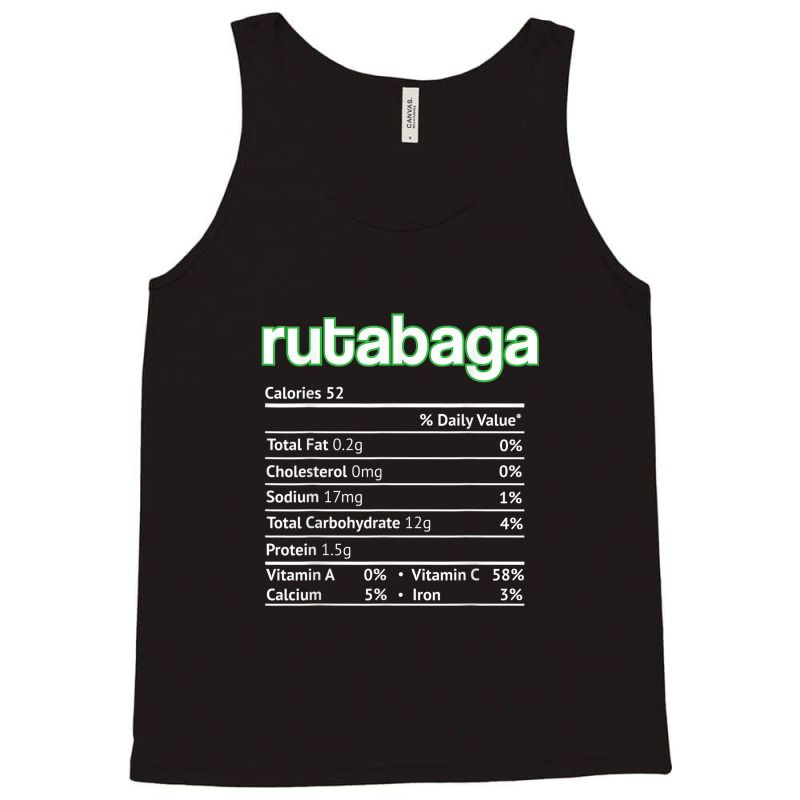 Rutabaga Nutrition Facts Funny Thanksgiving Christmas Food Tank Top | Artistshot