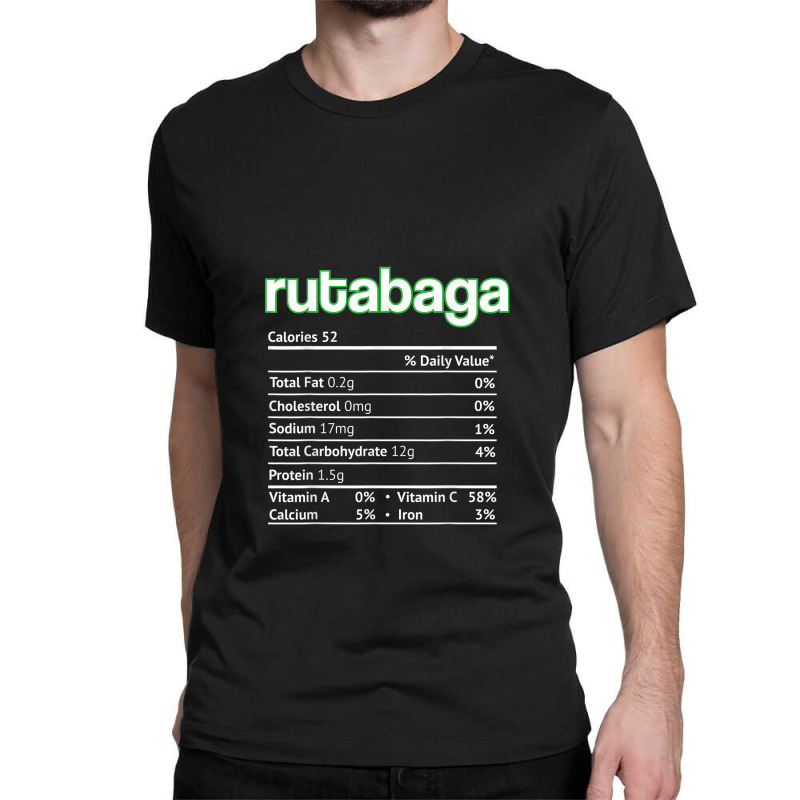 Rutabaga Nutrition Facts Funny Thanksgiving Christmas Food Classic T-shirt | Artistshot