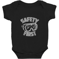 Safety First Goggles Swimming Diving Sports Baby Bodysuit | Artistshot