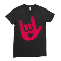 Asl Sign Language I Love You Sign T Shirt Ladies Fitted T-shirt | Artistshot