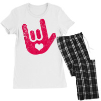 Asl Sign Language I Love You Sign T Shirt Women's Pajamas Set | Artistshot