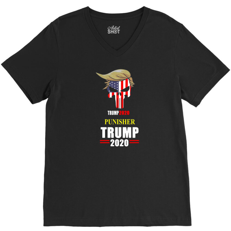 Trump 2020 Punisher V-neck Tee | Artistshot