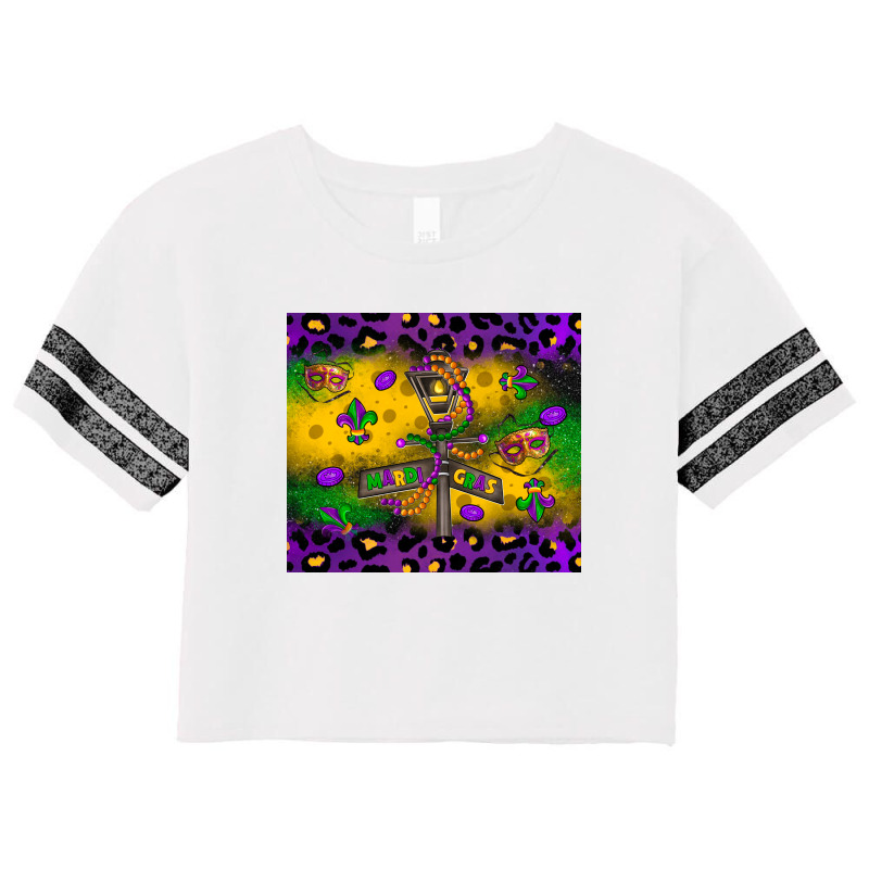 Mardi Gras Street Lights Scorecard Crop Tee by LillyAllenDesigns | Artistshot