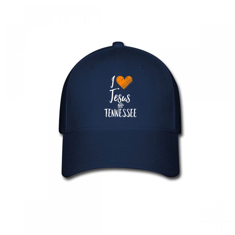 I Love Jesus And Tennessee  Orange Heart Cute Fan Gift Baseball Cap by Hoangduong | Artistshot