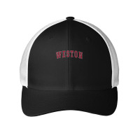 Weston Florida Souvenir Sport College Style Red Text T Shirt Mesh Cap | Artistshot