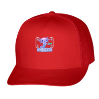 Axolotl Cute Axolotl Lover Gaming Gamesalotl Video Gamer Boys 64 Trucker Cap | Artistshot