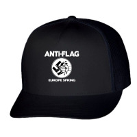 Turncoat Gie ##antiflag In Europe Spring Tour World And Music Rock Trucker Cap | Artistshot