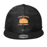 This Taco's Off Menu Funny Bachelor Bachelorette Kawaii Taco Tank Top Camo Snapback | Artistshot