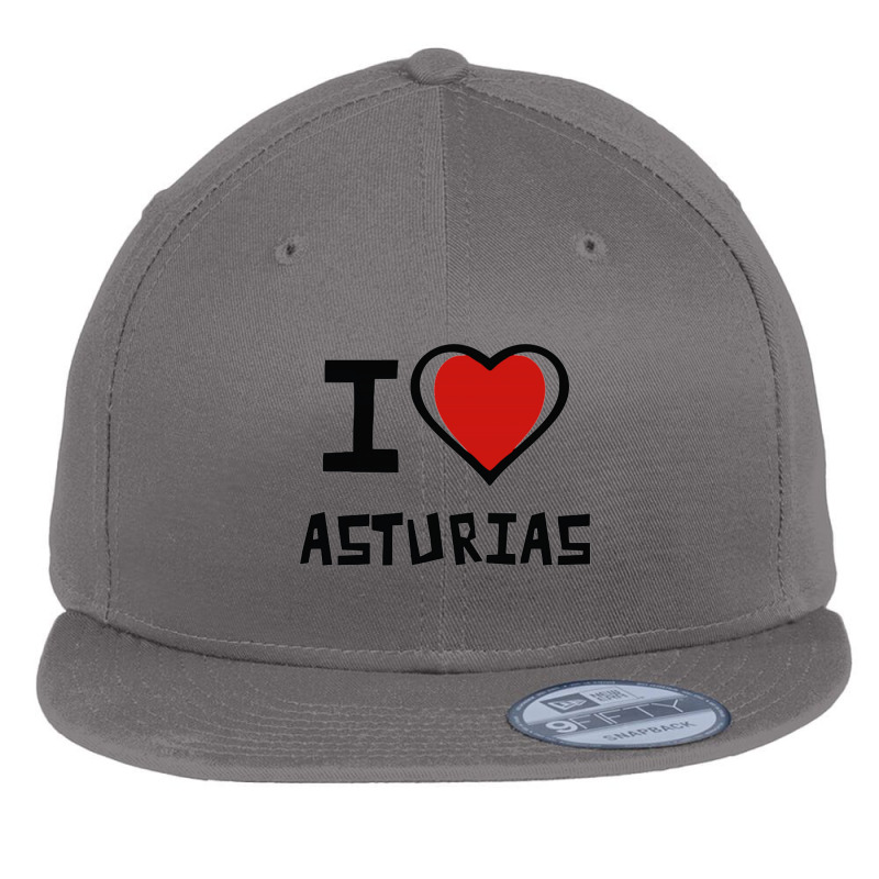 I Love Asturias Flat Bill Snapback Cap by RetnoAN | Artistshot