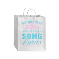 My Brain Is 80 Song Lyrics Funny Singer Catchy Tune Lyrics Character V Debie Paper Bag - 10 X 5 X 13 | Artistshot