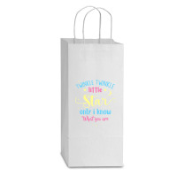 Twinkle Twinkle Little Star Gender Reveal Party Baby Shower Double Wine Paper Bag - 6 1/2 X 3 1/2 X 12 3/8 | Artistshot