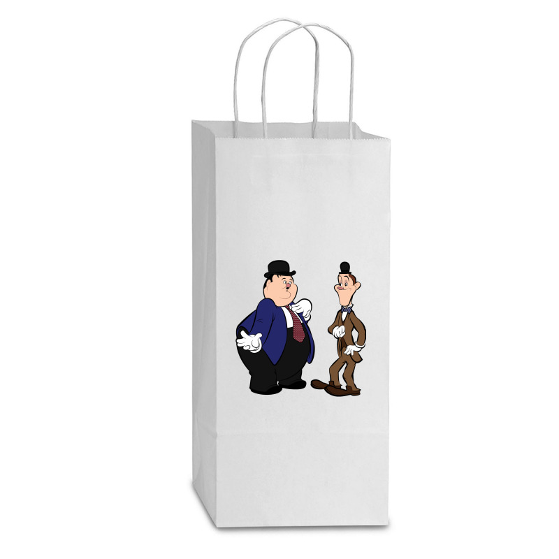 Cartoon Gifts Oliver Man Gift Men Double Wine Paper Bag - 6 1/2 X 3 1/2 X 12 3/8 | Artistshot