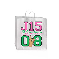 J15 Nineteen 08 Founder's Day Aka Women Hand Sign Sweatshirt Jumbo Paper Bag - 18 X 7 X 18 3/4 | Artistshot