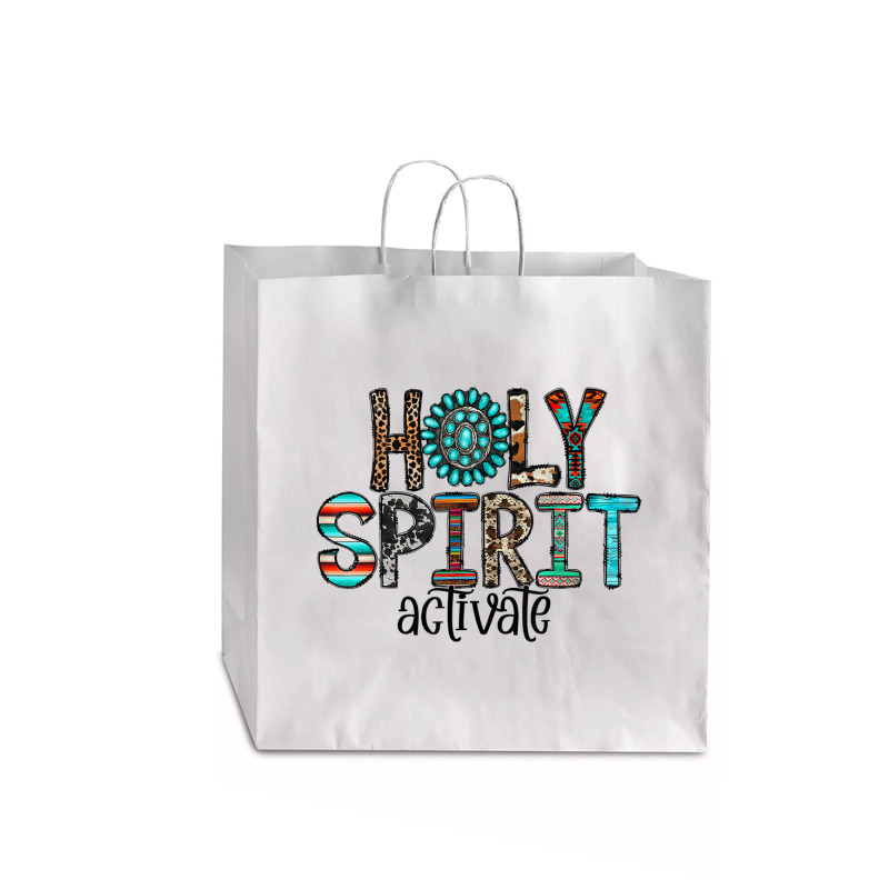 Holy Spirit Activate Western Leopard Christian Religious Mens Best Jumbo Paper Bag - 18 X 7 X 18 3/4 | Artistshot