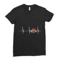 Lionfish Lion Fish Lover Heartbeat Ekg Pulse Fish Lover Raglan Basebal Ladies Fitted T-shirt | Artistshot