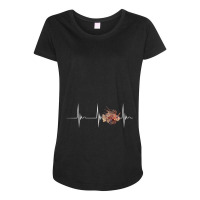 Lionfish Lion Fish Lover Heartbeat Ekg Pulse Fish Lover Raglan Basebal Maternity Scoop Neck T-shirt | Artistshot