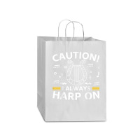 Musician Harpist Harp Player Caution! I Always Harp On T Shirt Mart Paper Bag -13 X 7 X 17 | Artistshot