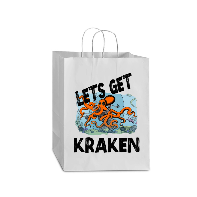 Art Character Lets Get Kraken Halloween Mart Paper Bag -13 X 7 X 17 | Artistshot