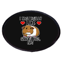 Cute Guinea Pigs Wildlife Nature Animal Oval Patch | Artistshot