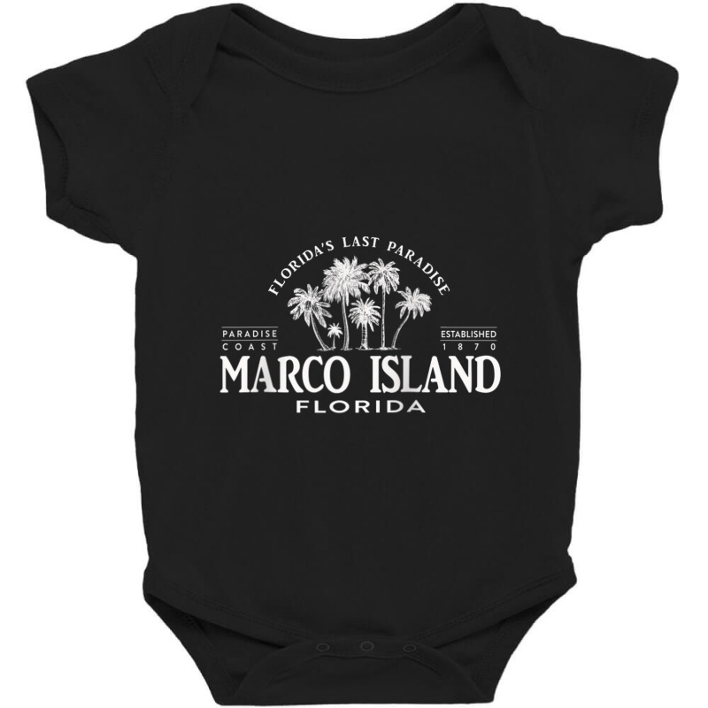 Marco Island Fl Florida's Last Paradise Paradise Coast Raglan Baseball Baby Bodysuit by Tiktify | Artistshot