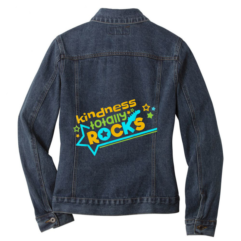 Kindness Totally Rocks Anti Bullying Ladies Denim Jacket by Yuh2105 | Artistshot