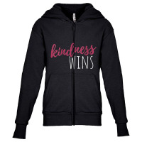 Kindness Wins Basic Youth Zipper Hoodie | Artistshot