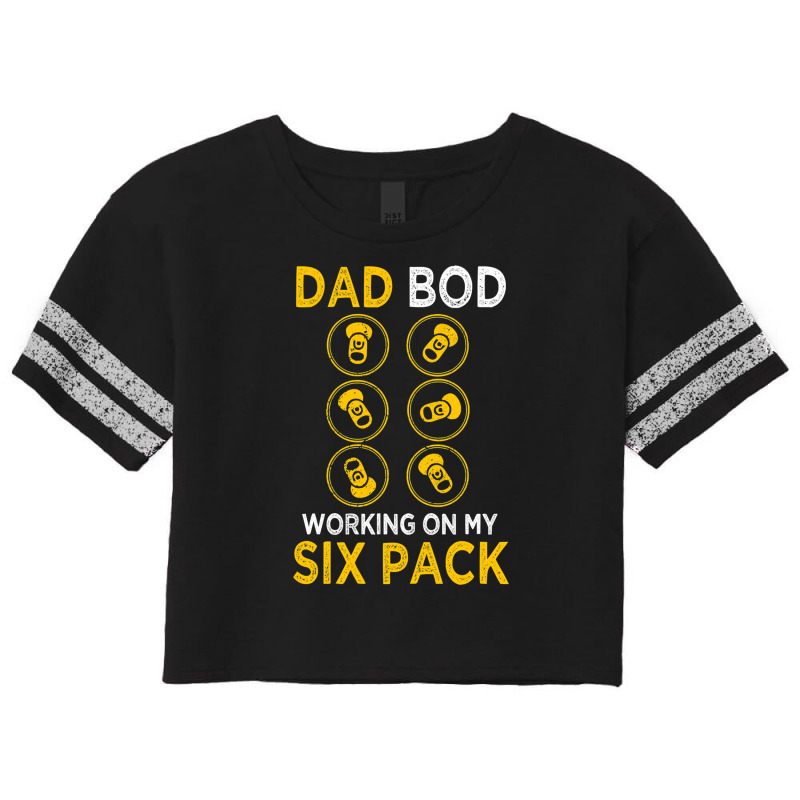 Dad Bod Working On My Six Pack Fun Scorecard Crop Tee by EpulArt | Artistshot