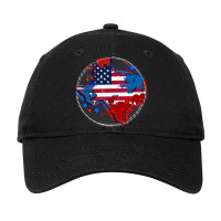 Texas Map 4th Of July Adjustable Cap - Leatherette Patch | Artistshot