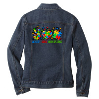 Accept Love Understand Autism Ladies Denim Jacket | Artistshot