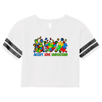 Accept Love Understand Autism Scorecard Crop Tee | Artistshot