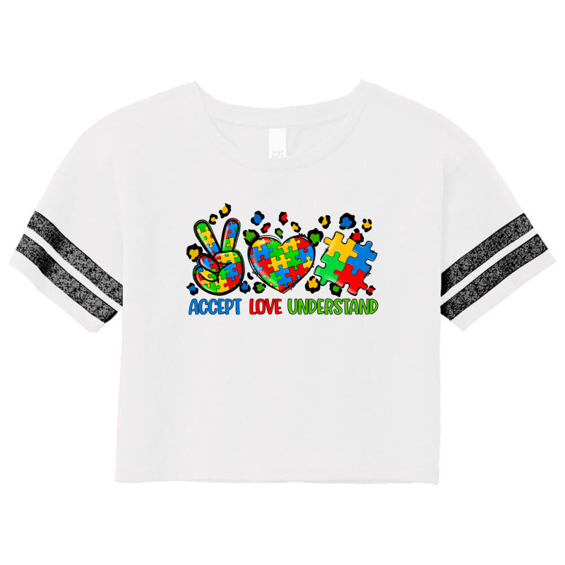 Accept Love Understand Autism Scorecard Crop Tee by CowGirlArtShop | Artistshot