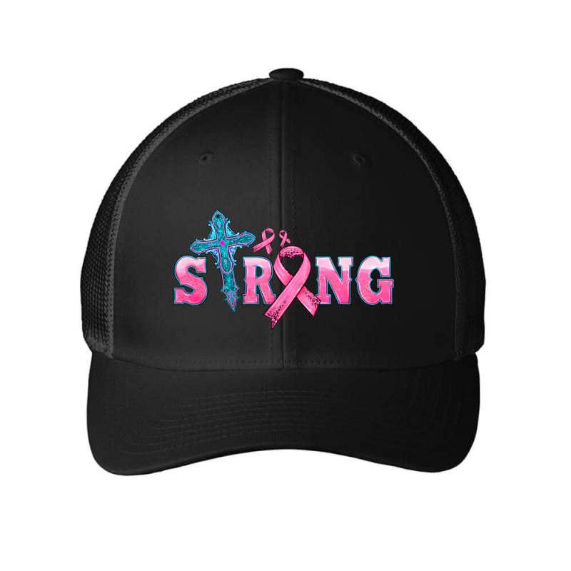 Strong With Cross Ribbon Mesh Cap | Artistshot