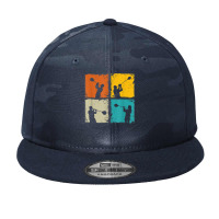 Glass Blowing Retro Squares Glassworking   Glass Blower Gift T Shirt Camo Snapback | Artistshot