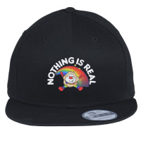 Nothing Is Real,80s Nihilist Faded Meme Lover,existentialism Flat Bill Snapback Cap | Artistshot