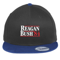 Reagan Bush '84 80's Flat Bill Snapback Cap | Artistshot