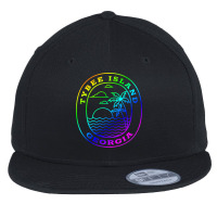 Tybee Island Georgia Rainbow Palm Tree Beach Trip Vacation Pullover Ho Flat Bill Snapback Cap | Artistshot