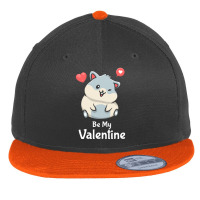 Valentines Day T  Shirt Cute Hamster With Red Heart Kids Boys And Girl Flat Bill Snapback Cap | Artistshot