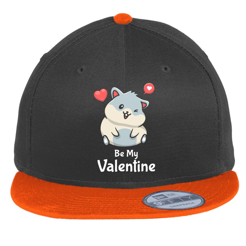 Valentines Day T  Shirt Cute Hamster With Red Heart Kids Boys And Girl Flat Bill Snapback Cap by jerdeelisabeth500 | Artistshot