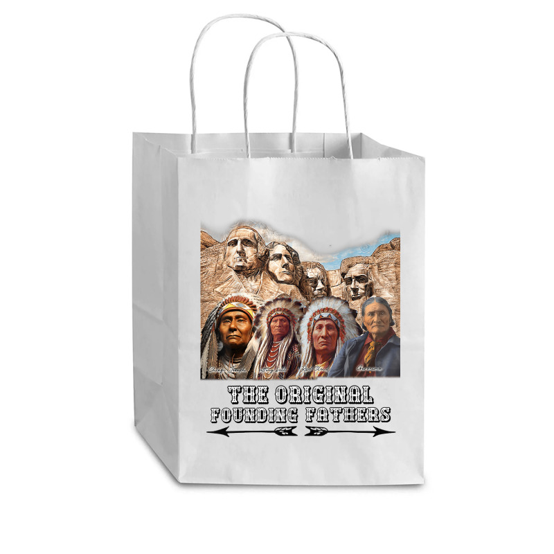 The Original Founding Fathers Native American T Shirt Cub Paper Bag - 8 X 4 1/2 X 10 1/4 | Artistshot