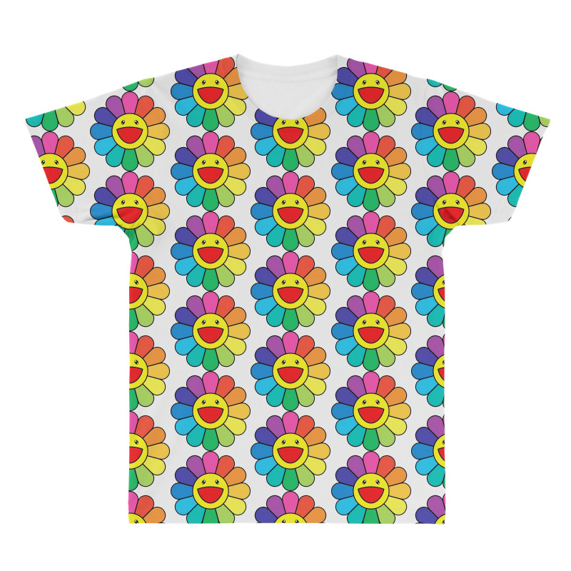 Custom Happy Flower Takashi Murakami All Over Men's T-shirt By Cm