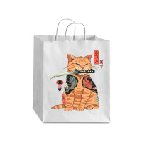 Japanese Samurai Ninja Cat Kawaii Tattoo Graphic Pullover Hoodie Debie Paper Bag - 10 X 5 X 13 | Artistshot